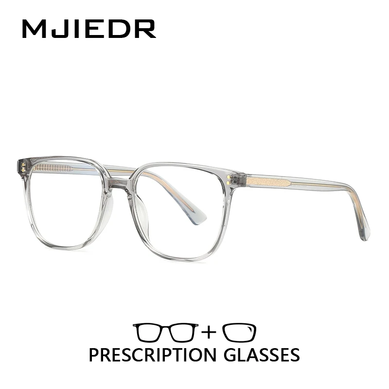 

MJIEDR Classic Square Prescription Glasses Women Men Spring Leg Progressive Eyewear Ultralight TR90 Optical Eyeglasses