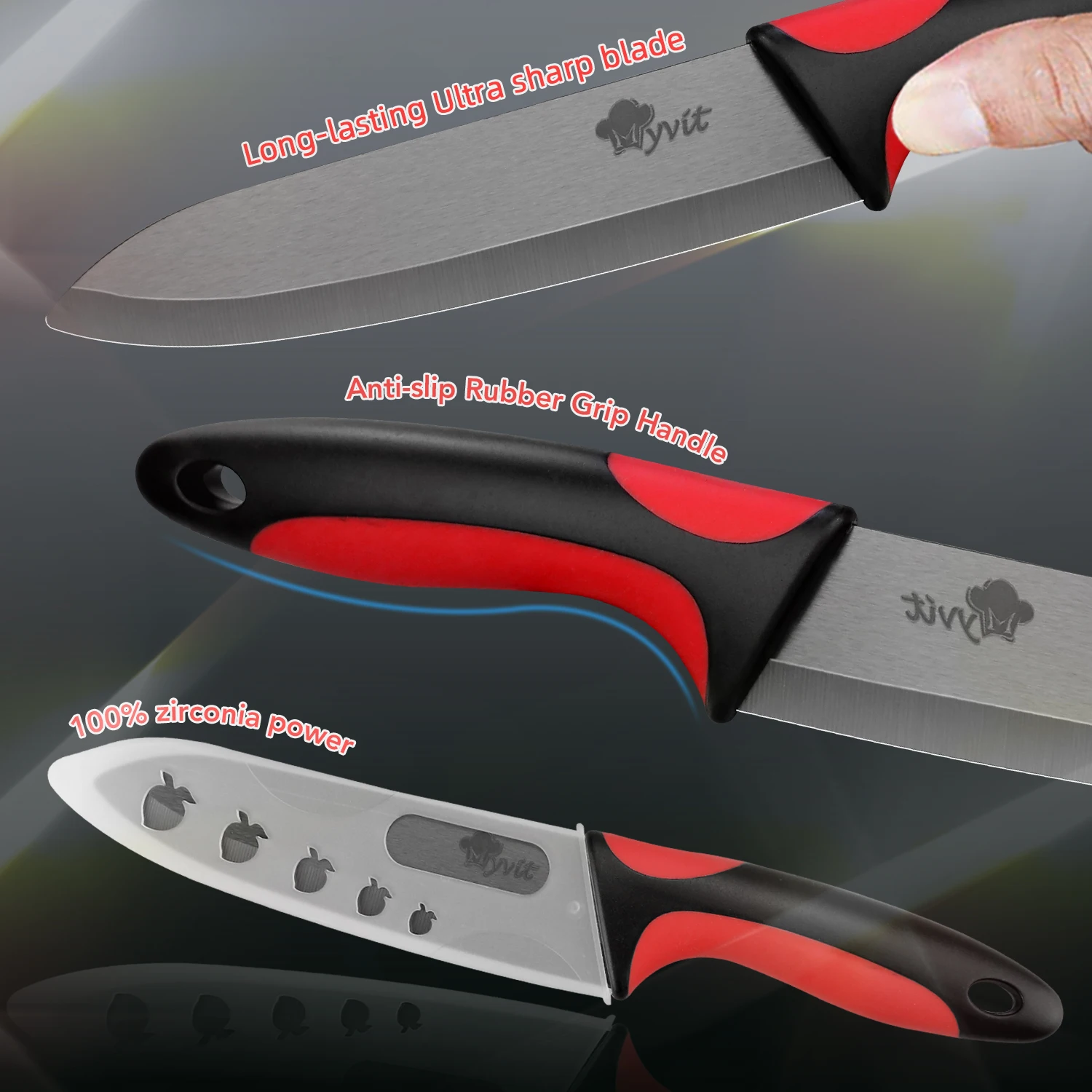 Ceramic Knife Set 6 inch Chef Paring Slicing Utility Zirconia Black Blade Vegetable Fruit Chef Kitchen Chef Knives