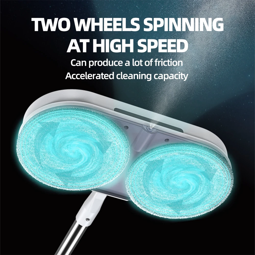 Wireless Electric Spin Mop Cleaner Automatic 2 in 1 Wet & Dry Home Cleaner Car Glass Ceiling Door Windows floor scrubber machine