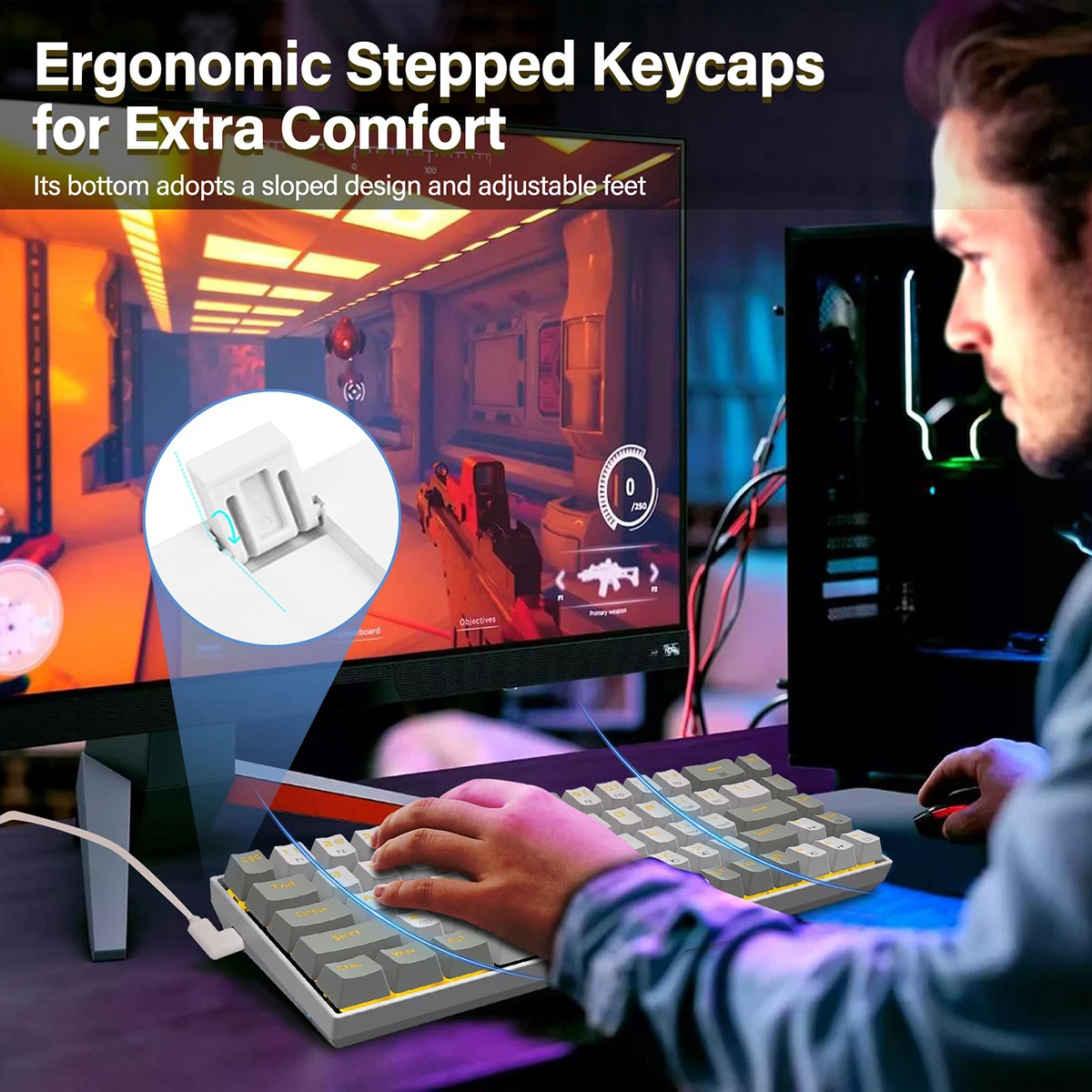 لوحة مفاتيح ميكانيكية E-YOOSO - مراجعة Gaming Keyboard E Yooso وسعره