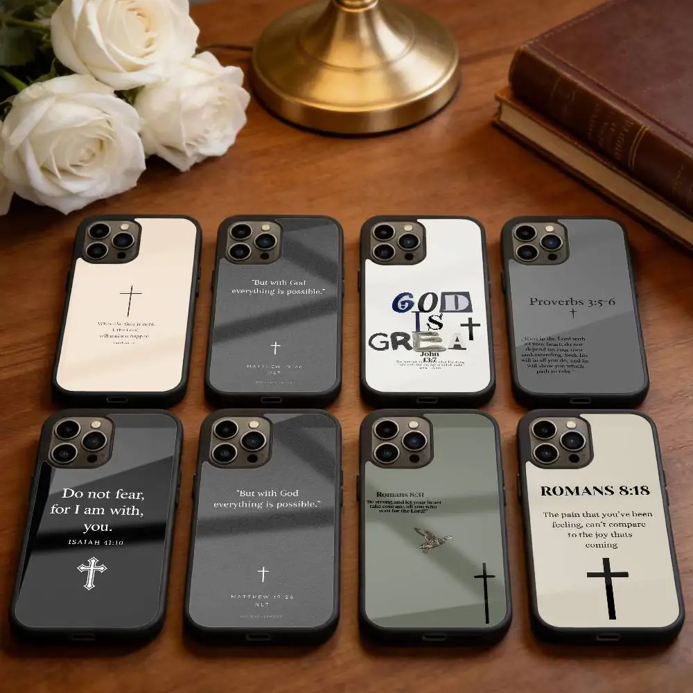 Bible Verse Jesus Christ Christian  Phone Case For iPhone 14,16,15,13,17,12,Plus,Pro,Max Magnetic For Magsafe Frosted Cover