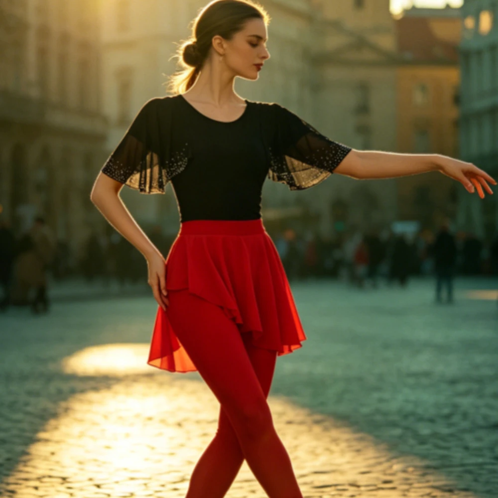 short-sleeve-latin-dance-topmodern-dance-costume-for-womenperfect-for-practicecompetition-sambarumba-and-bullfighting-dance