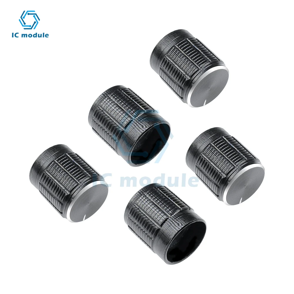 1/5/10 PCS Aluminum Alloy Potentiometer Knob Cap Volume Control Knob Hat Rotation Switch 6 mm