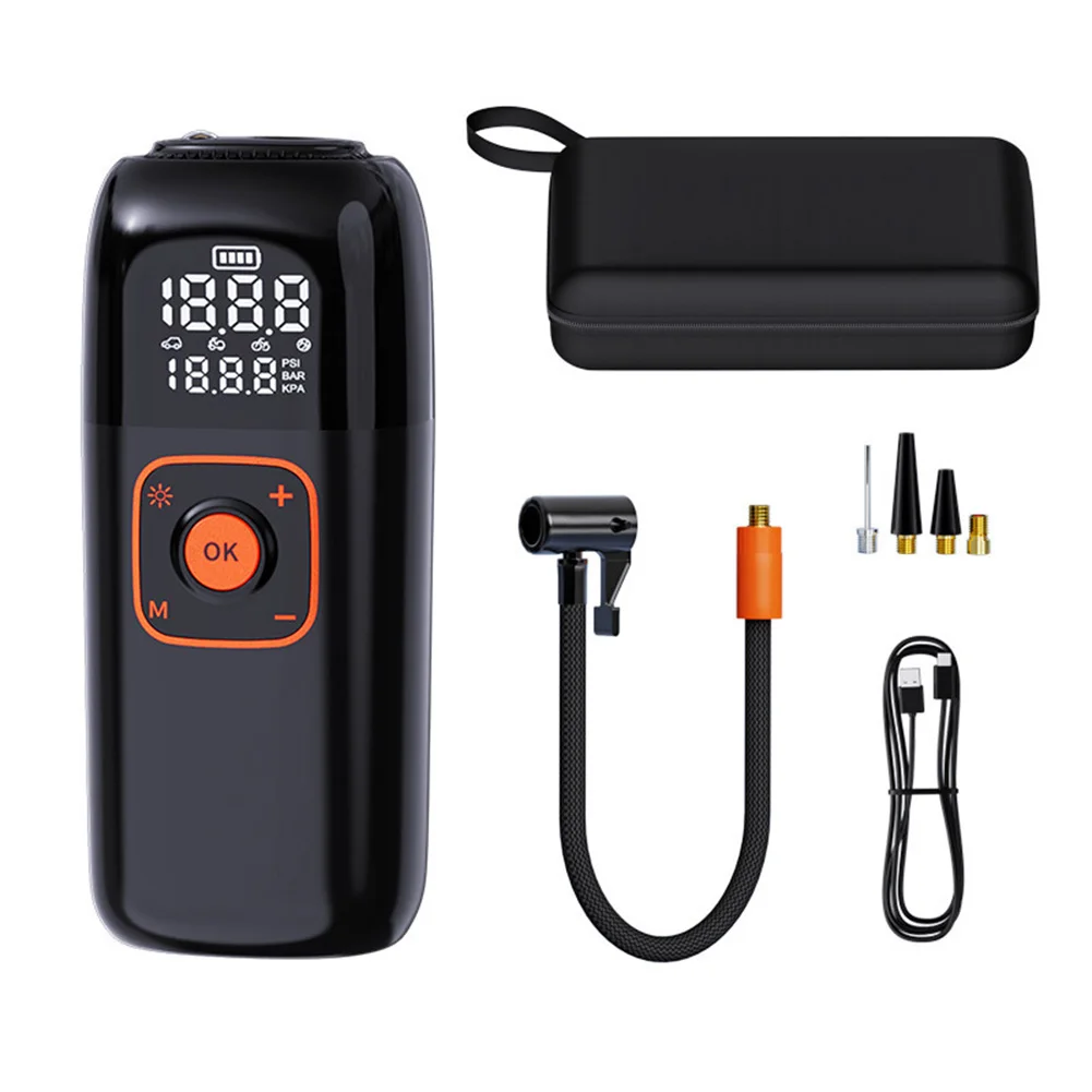 

Tire Inflator Air Compressor 150PSI Air Pump With Digital Pressure Gauge Emergency LED Light For Motorcycle Bicycle Ball