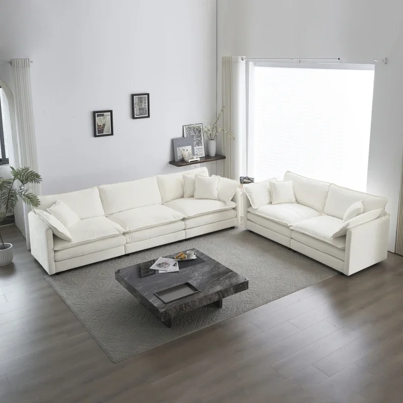 Living room modern sofa set, Chenille sofa, 2+3 seater deep seated sofa, living room modern cushioned sofa, casual sofa chair