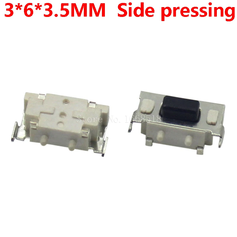 50PCS/lot  3*6*2.5MM 4*4*0.8mm 3X6X3.5mm 4.8*4.8*0.55mm Micro Tactile Tact Keys Buttons SMD Push Side Button Switches