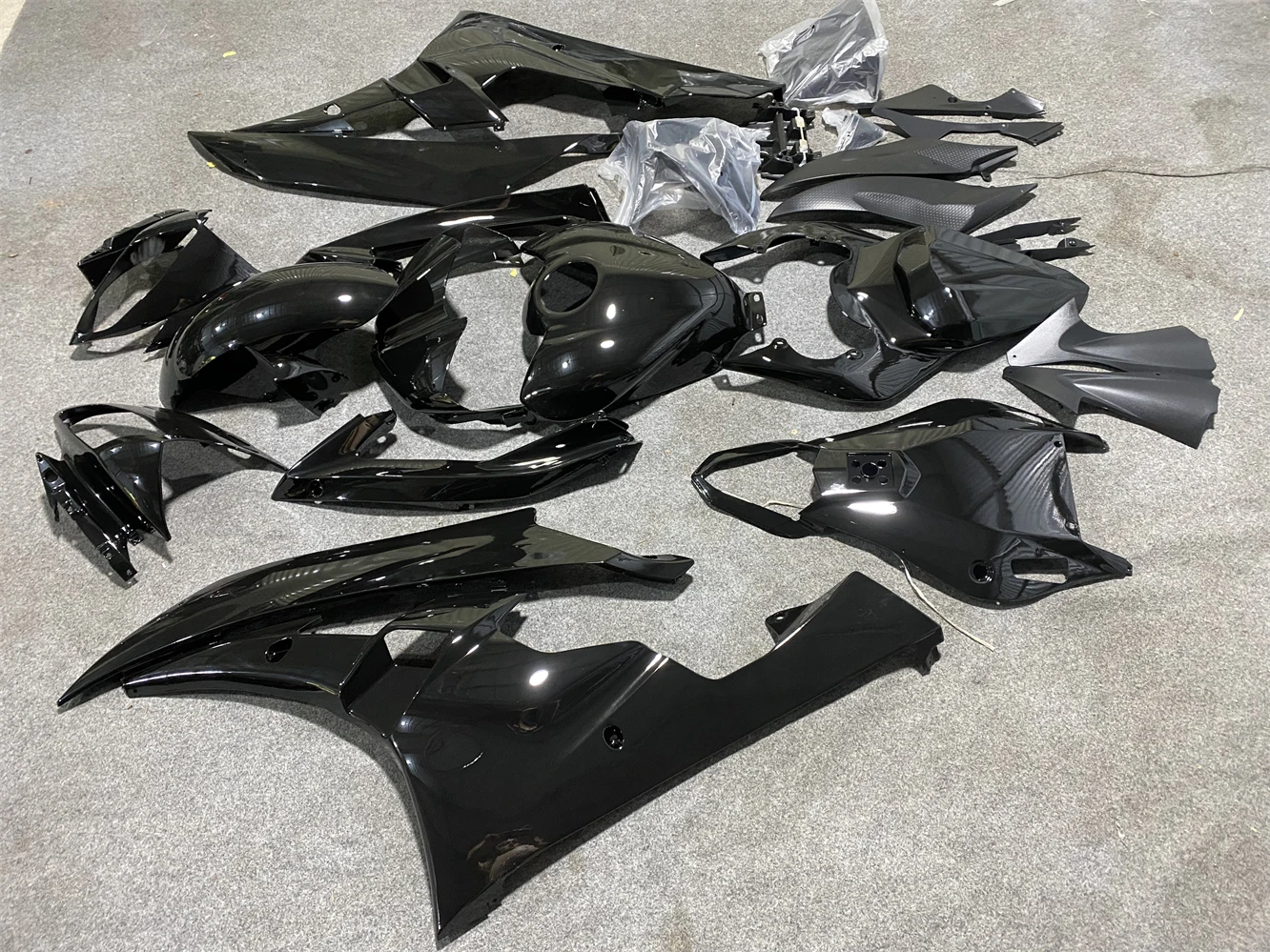 4Gifts New ABS Whole Fairings Kit Fit for YAMAHA YZF-R6 R6 06 07 2006 2007 Bodywork Set Glossy black