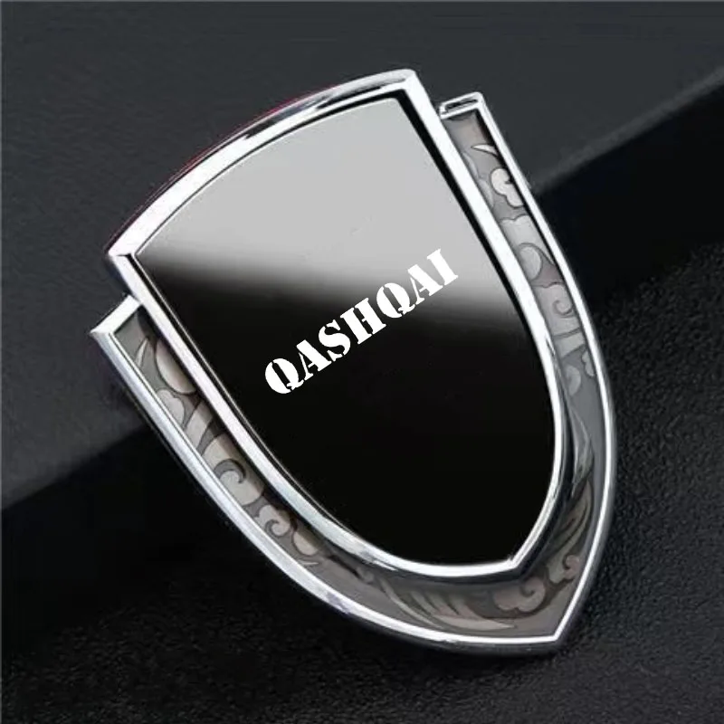 3D Metal Car Body Trunk Fender Decoration Shield Stickers For Nissan Qashqai J10 J11 J12 2013 2015 2016 2017 2018 2019 2020 2021