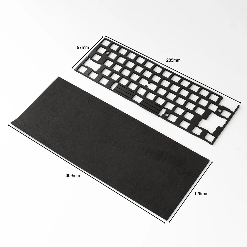 Mechanical Keyboard EVA Bottom Silencing Poron Cotton Mute Shockproof Sound Insulation Silencing Pad  For GH60 68 84 87