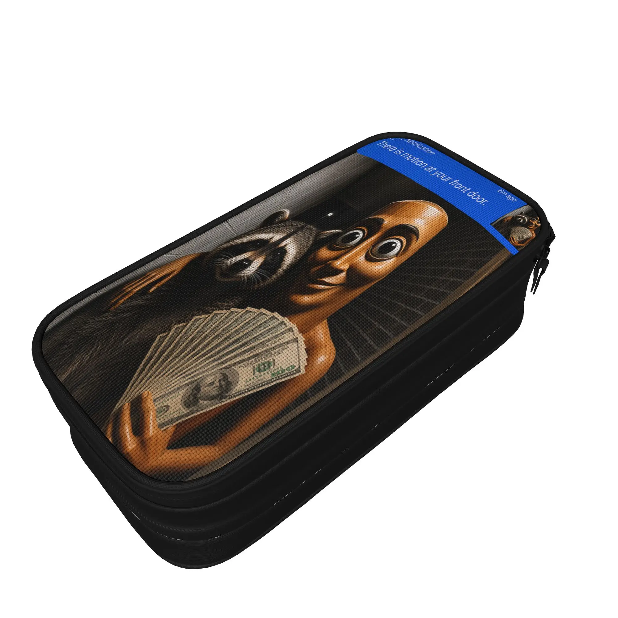 Vintage Pencil Case There is Motion at Your Front Tung Tung Sahur Jimothy Money Pencil Bag  Back To School Pencil Cases