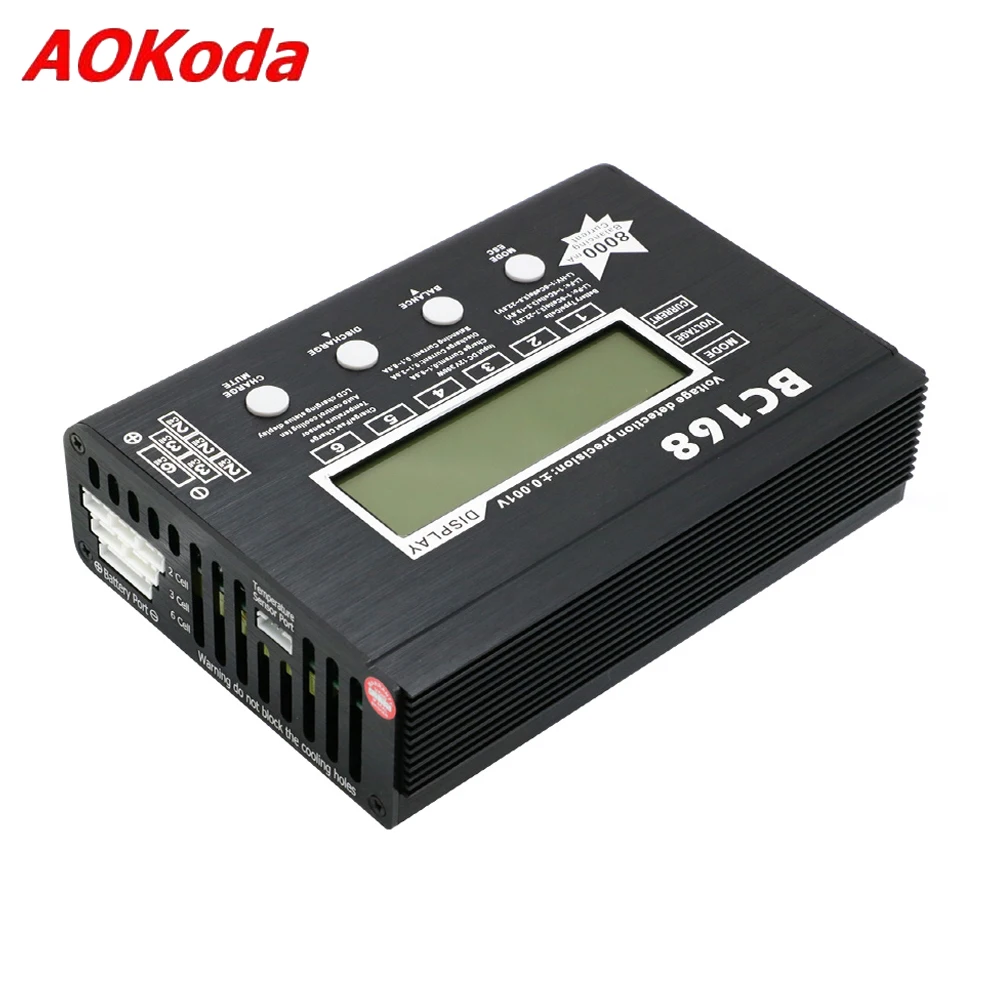 AOK BC168 1-6S 8A 200W 8000mA Current LCD Intellective Display Balance Charge/Discharge Lipo/Lithium Battery For RC Model