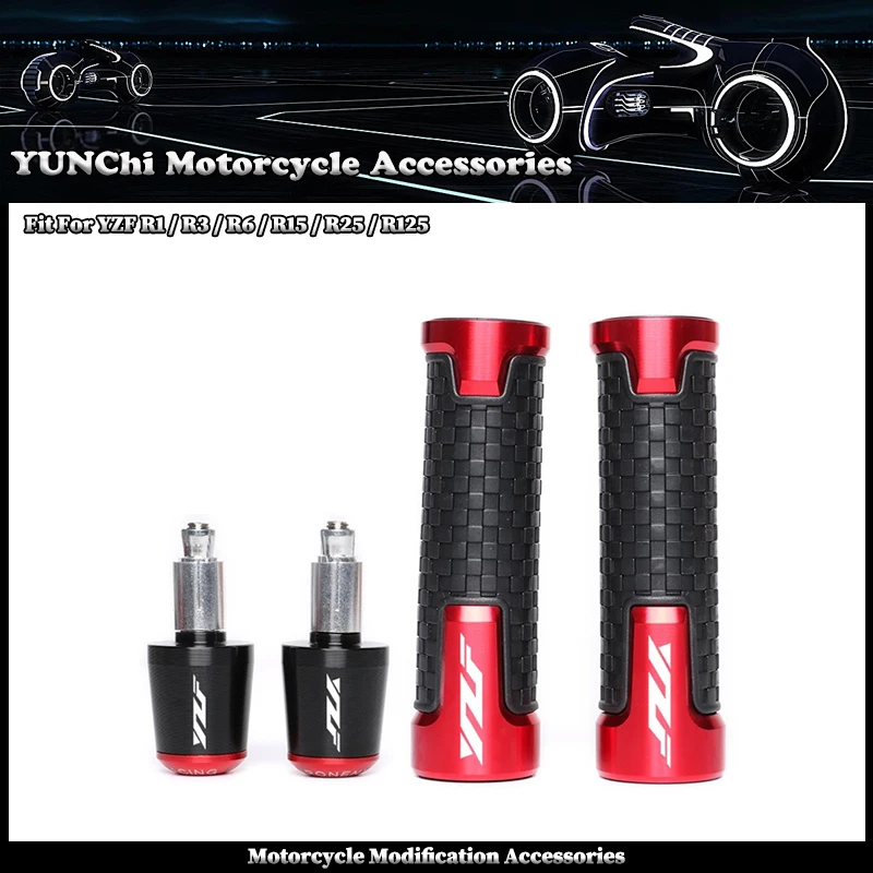 Motorcycle Accessories CNC Handle Bar Handlebar Grips Cap End Fit For YAMAHA YZFR1 YZFR3 YZFR6 YZFR15 YZFR25 YZFR125