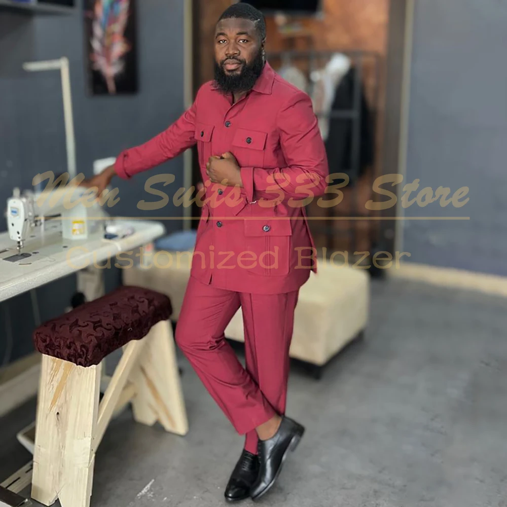 

Fashion Back Vent Suits For Men 2026 Customzied 2 Piece Jacket Pants Full Sets Daily Party Wear Clothing Customzied Outfits 2026