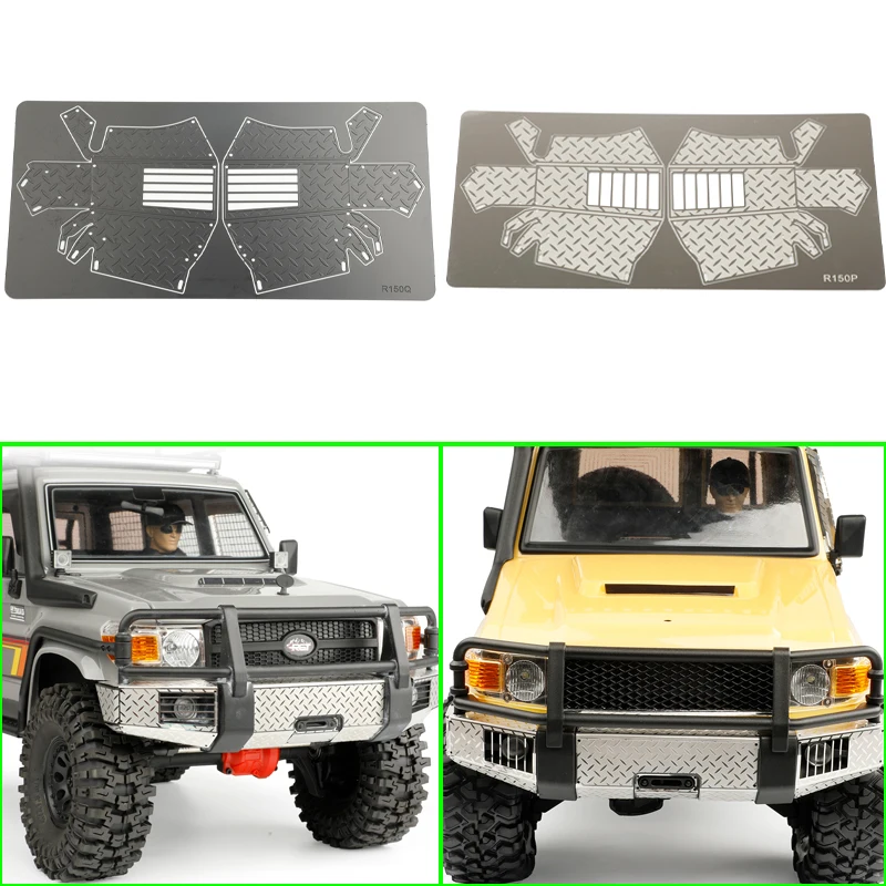 Symulowany metalowy zderzak przedni, płyta ochronna do modelu 1/10 RGT EX86020 Invader LC71, akcesoria