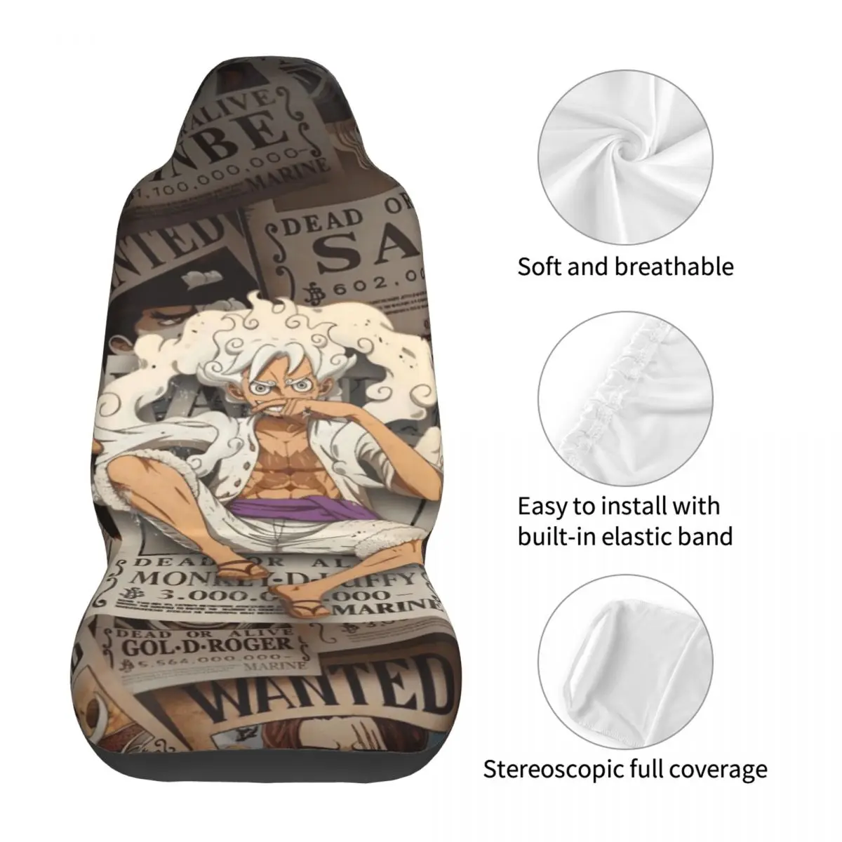 Luffys O-one-pieces Car Accessories Front Seat Covers for Vehicles Universal Fit Seat Covers for Car Suv Van - view 5