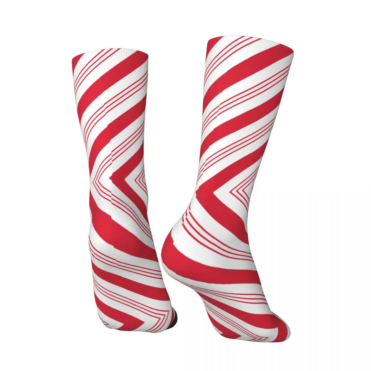 Red Diagonal Stripes Socks Harajuku Stockings Couple Warm Soft Outdoor Sports Socks Autumn Graphic Anti-Slip Socks