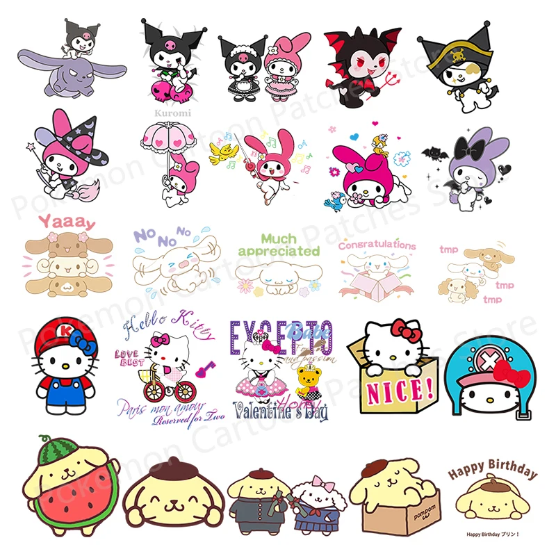 Anime patches for Clothing Ironing Patches Hot Transfer Clothes Patch DIY T-shirts Sweats Accessory for Children Decoration Gift