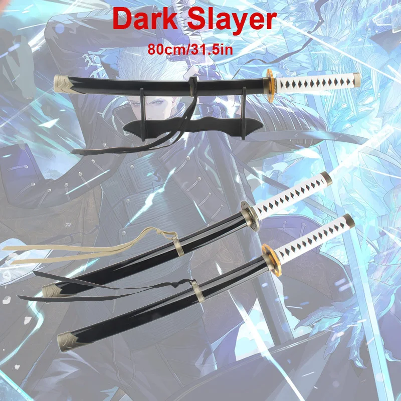 80cm/31.5인치 다크 슬레이어 카타나 게임 캐릭터 코스프레 소품 야마토 4 야마토 5 대나무 칼 장난감 1:1 패턴 복원