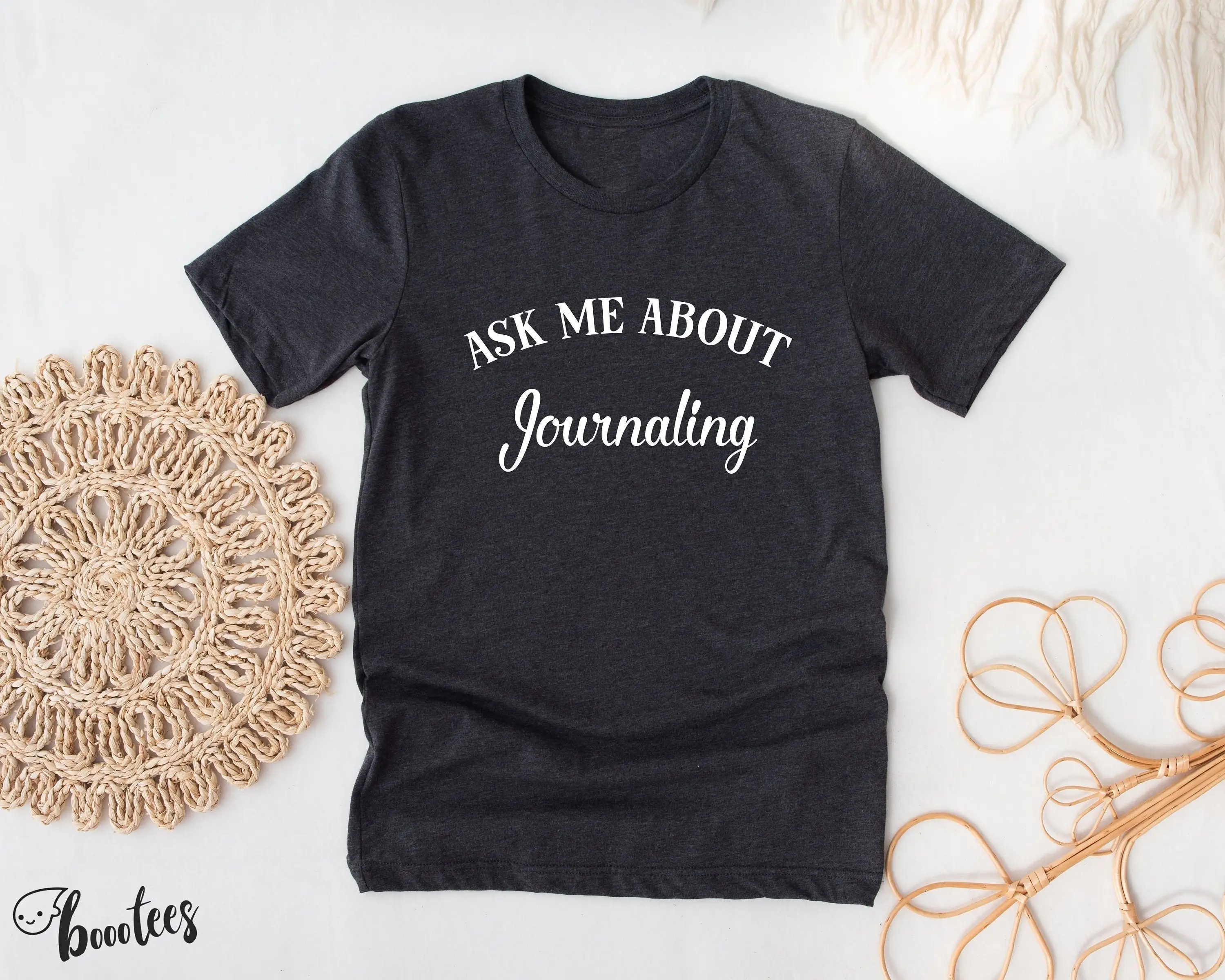 Ask Me About Journaling T Shirt Idea For Writer Journalist Present Reviewer Blogger Writing Scrapbook Lover