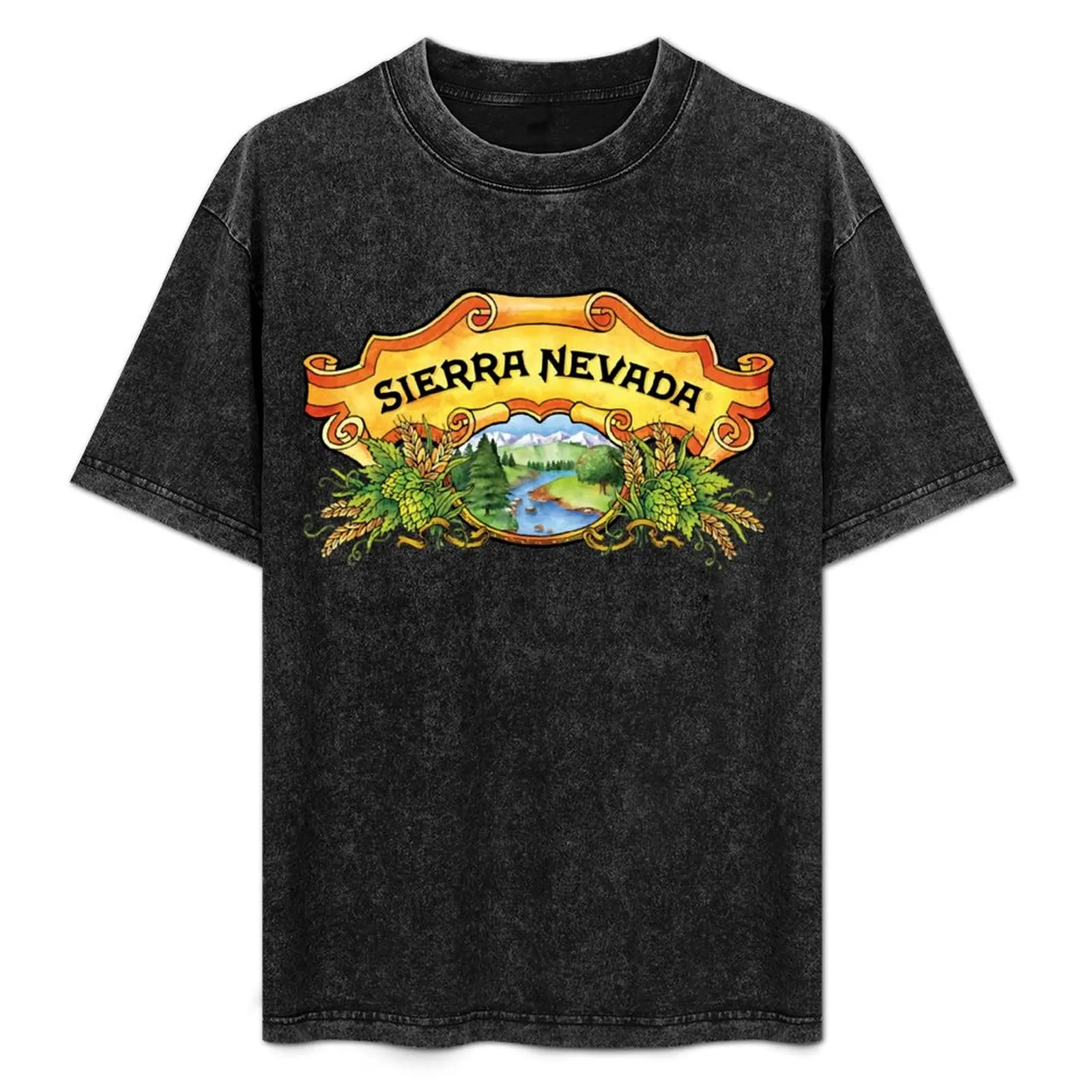 Sierra Nevada Classic T-Shirt Basic Solid Color Short Sleeve T-Shirt