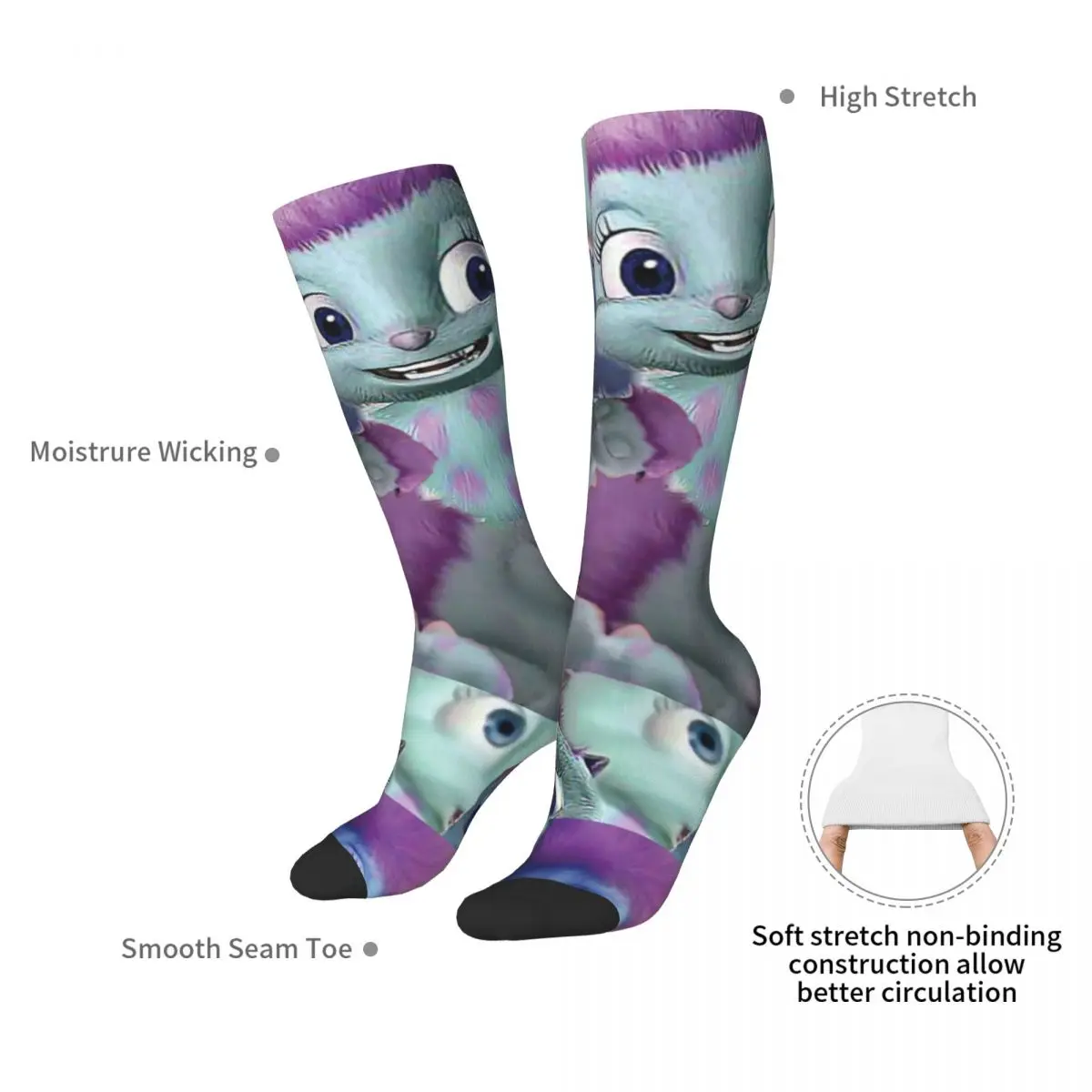 Bibble Collage Socks Harajuku Sweat Absorbing Stockings All Season Long Socks Accessories for Man's Woman's Gifts