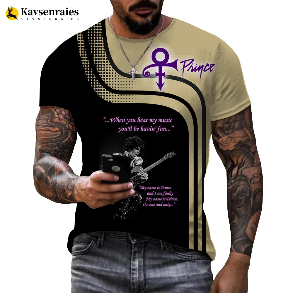 Singer Prince Rogers Nelson T Shirt Men/women Fashion Casual Harajuku Style 3D Prince Printed T-shirts Casual Streetwear Tops