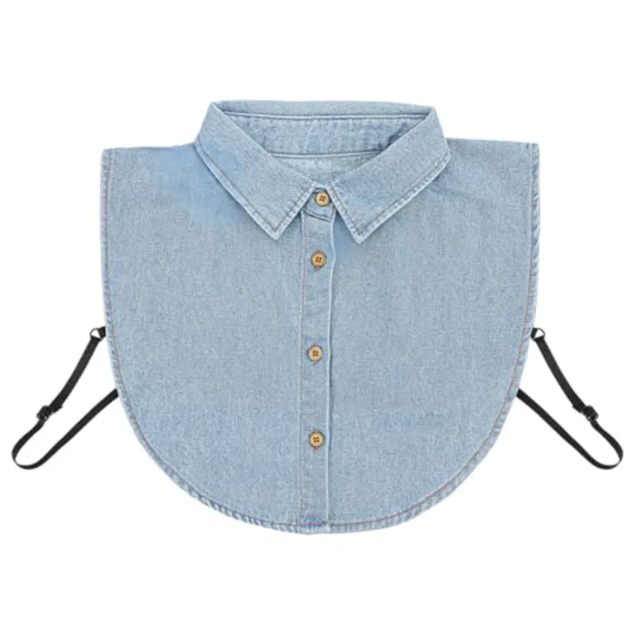 

Denim Fake Collar, Detachable Dickey Collar for Women, Half Shirts Blouse Collars for Women Lady Decorative Favors, Wonderful G