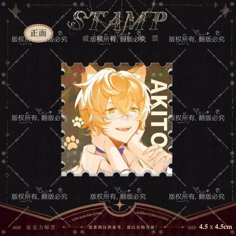 2024 Aoyagi Toya Shinonome Akito Project Sekai Colorful Stage PJSK 45x45mm Acrylic Stamp Goods Ornament Desk Display