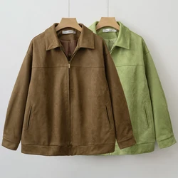 2025 Fall / Autumn Winter New Women Fashion Suede Basic Jacket Basic Blazer