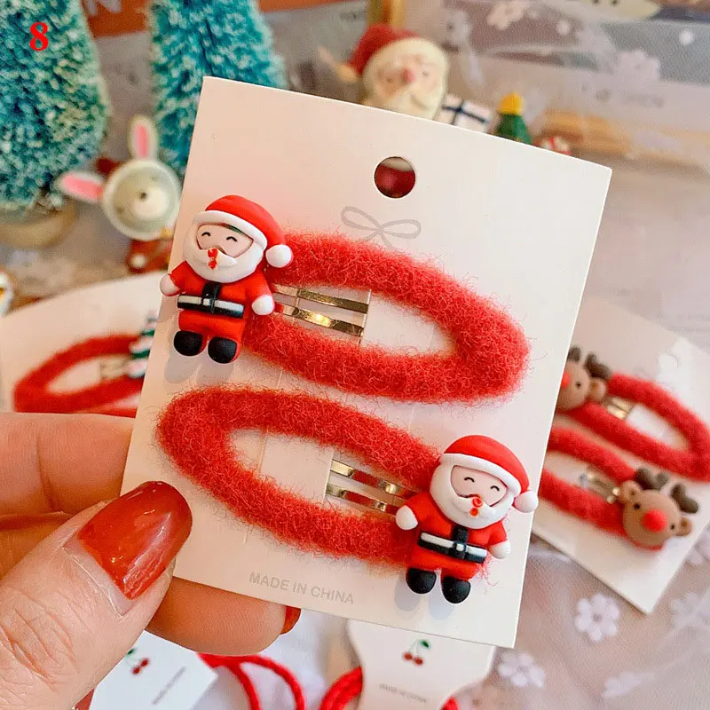 Christmas Style Children Rubber Bands Girls Hair Accessories Cute Sweet Hair Bands Girls Hairpin Decorations 2023 New Hair Ties