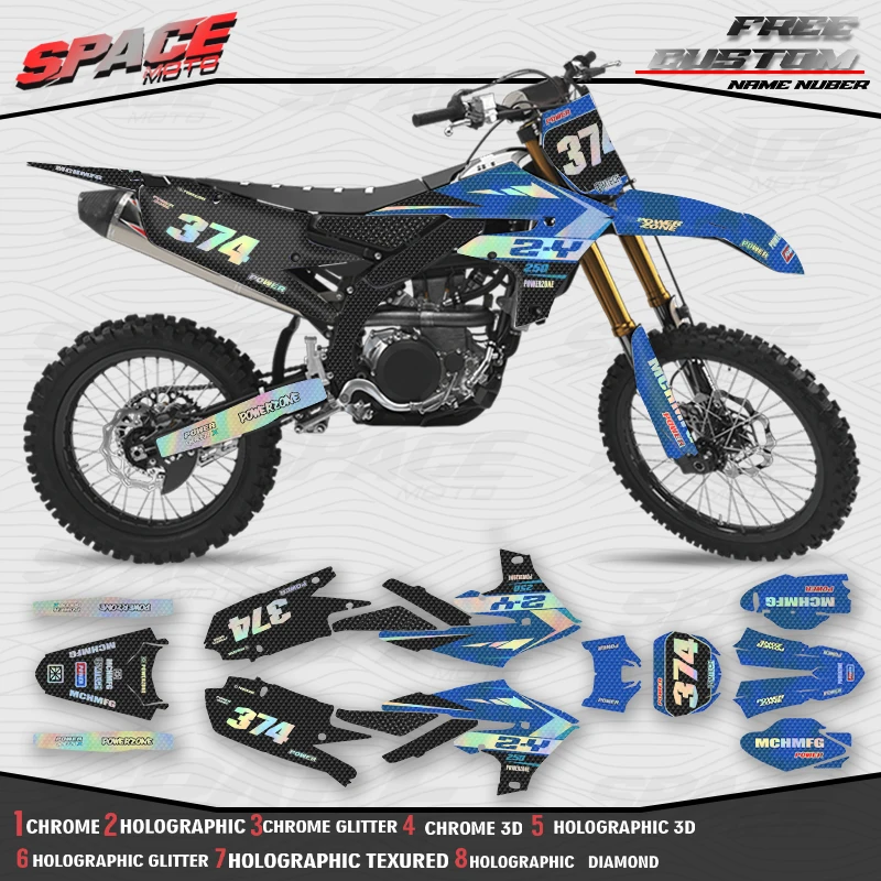 SPACE MOTOCustom Motorcycle Graphics Background Decals Stickers For YAMAHA 19-23 YZF250 18-22YZF450 19-22 WRF450 20-23 WRF250