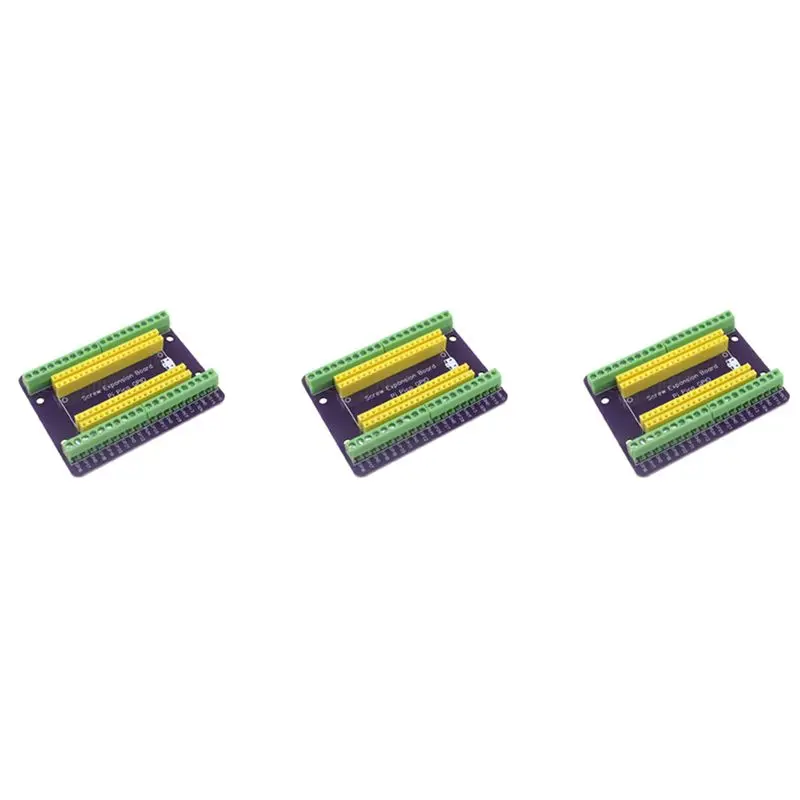 3X For Raspberry Pi PICO GPIO Expansion Board Picow Terminal GPIO Interface Module Onboard Male And Female Pins(Welded)