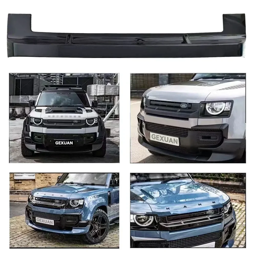 Car Accessories Front Bumper Air Deflector Lip Spoiler Mid-Grid Decorative Strip Cover  for Land Rover Defender 90 110 130 2020+