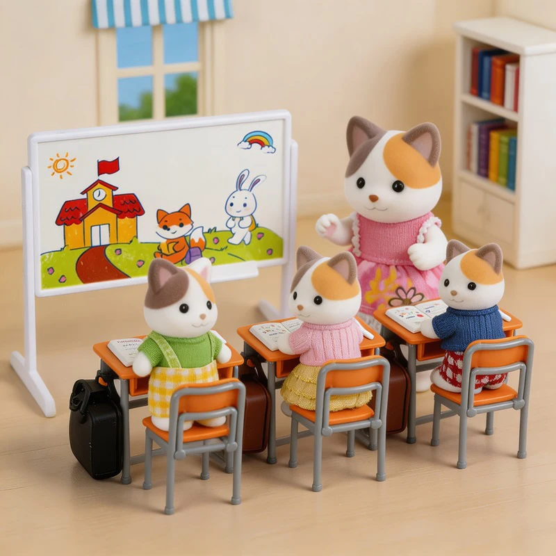 1:12 Miniature Dollhouse Classroom Accessories Set description 8