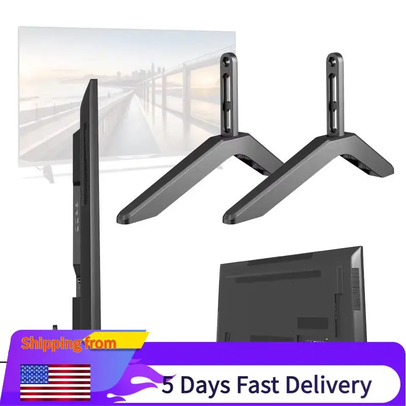 حامل تلفاز على الطاولة لهاتف Sony LG TCL RCA Vizio Hisense LCD شاشة LED تلفزيون عالمي يزيد من أقدام أرجل تلفزيون ثابتة