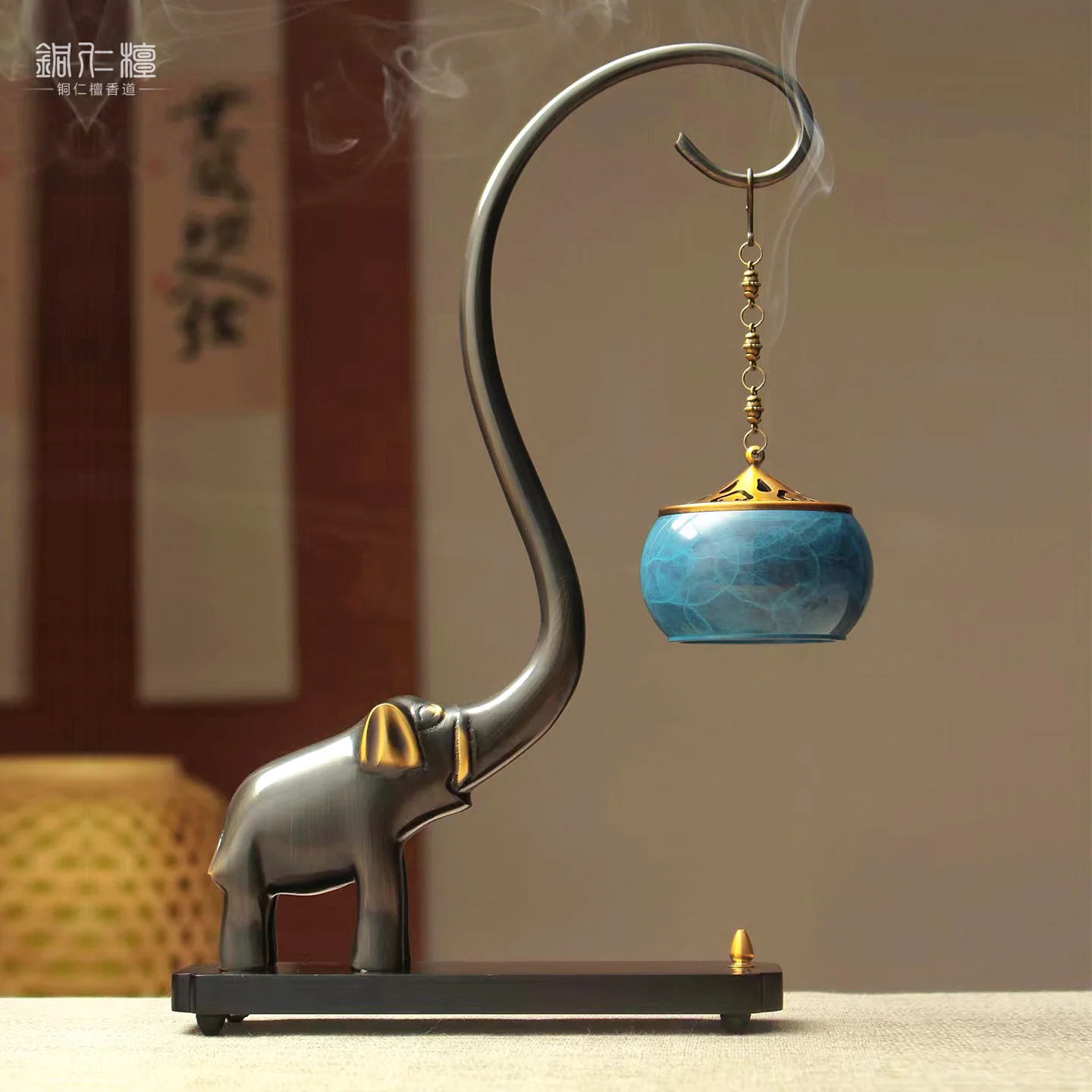 Pure Copper Hanging Incense Burner for Home Indoor Use, Hanging Coil Incense, Backflow Incense Burner, Tea Table Ornament