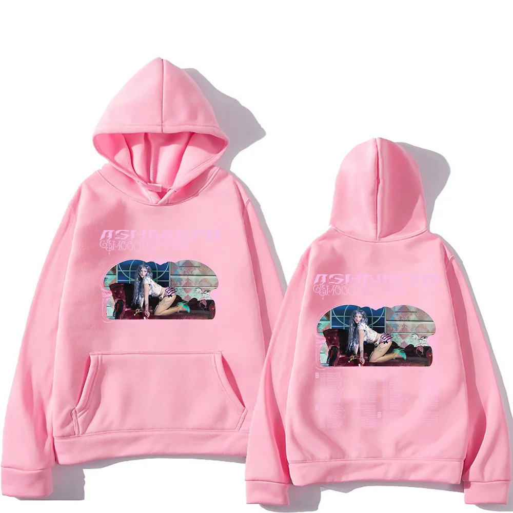Casual ashnikko smoochies tour 2026 hoodies feminino inverno quente moletom de manga longa com capuz pullovers gráfico streetwear roupas