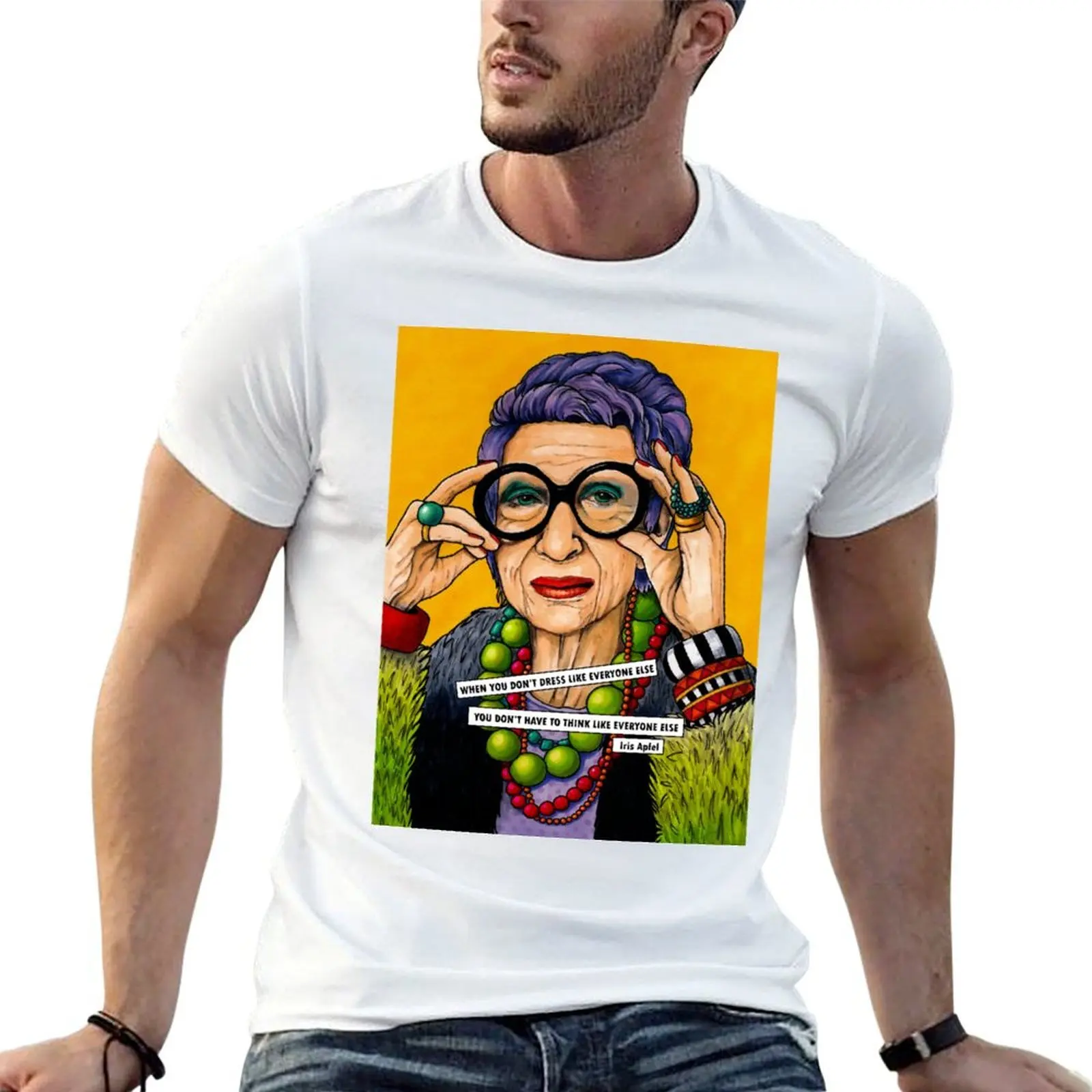 Iris Apfel T-Shirt plus sizes customs design your own slim fit t shirts for men