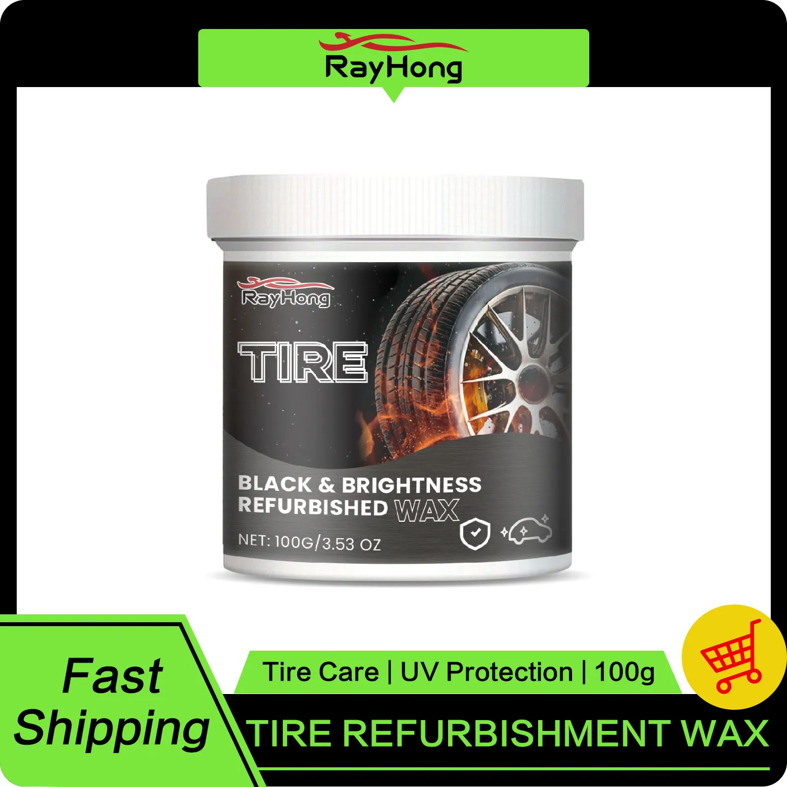 

Tire Care Wax Plastic Rubber Wheel Cleaning Coating Blackening Polish Shine Brightener Tire Refurbishment Paste Car Accessories