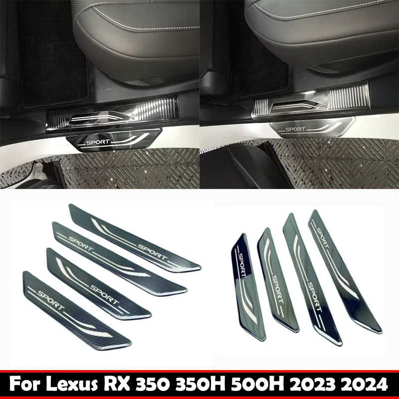 

For Lexus RX 350h 450h 500h 2023 2024 outside Door Welcome Pedal Threshold Bar Cover Trim Strips Door Sill Pad Car Accessories