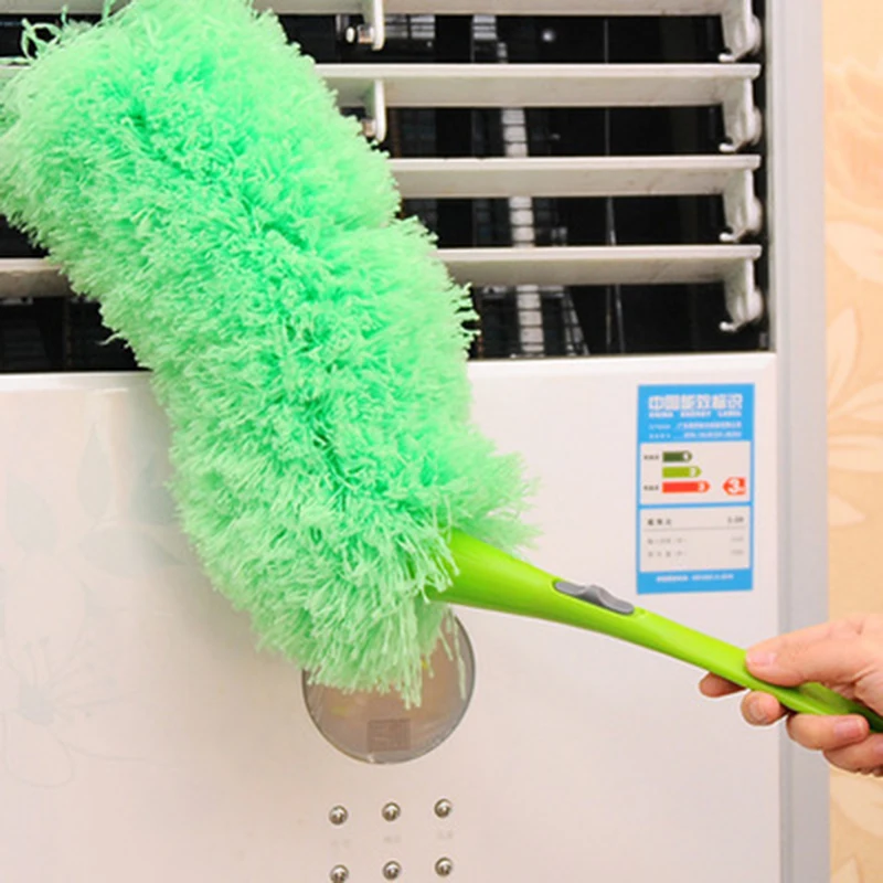 Soft Microfiber Cleaning Duster Dust Cleaner Handle Feather Static Anti Magic Household Cleaning Tools