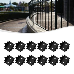 Home Improvement Fence Nails Wall Spikes 19*8*7cm Accessories Anti Climbing Black Color Metal For Intruder Deterrent Fence