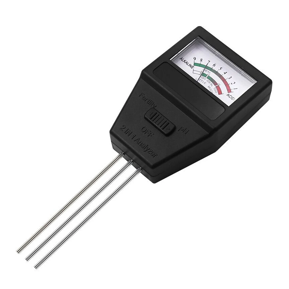 Solo PH testador fértil com 3 sondas, analisador de solo, dispositivo de medida, acidez, planta, jardim, novo, 2 em 1