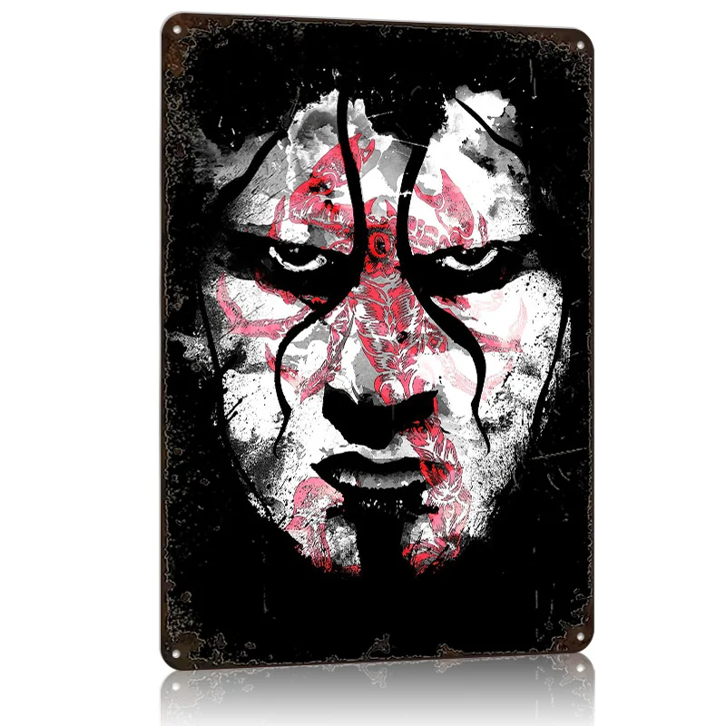ملصقات ملصق معدنية من الألومنيوم للمصارعة على جدار الفن جدارية قابلة للتخصيص علامات القصدير المعدنية لتزيين جدران الفن