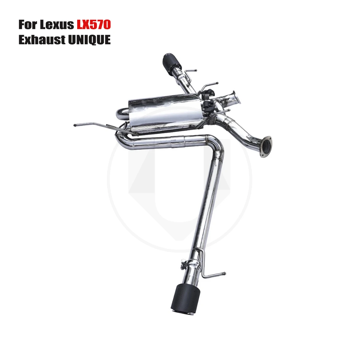 

UNIQUE for Lexus LX570 5.7L V8 T304 stainless steel sports Valved Exhaust System