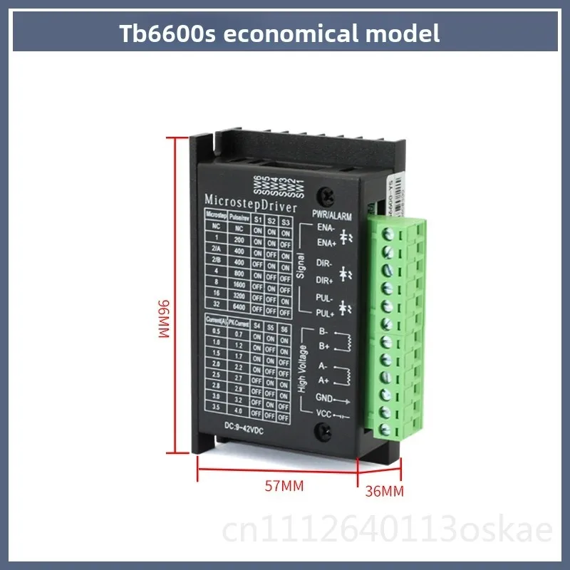 42/57 Stepper Motor Driver TB6600 Upgraded 32 Subdivision 4.0A Driver Two-phase Four-wire