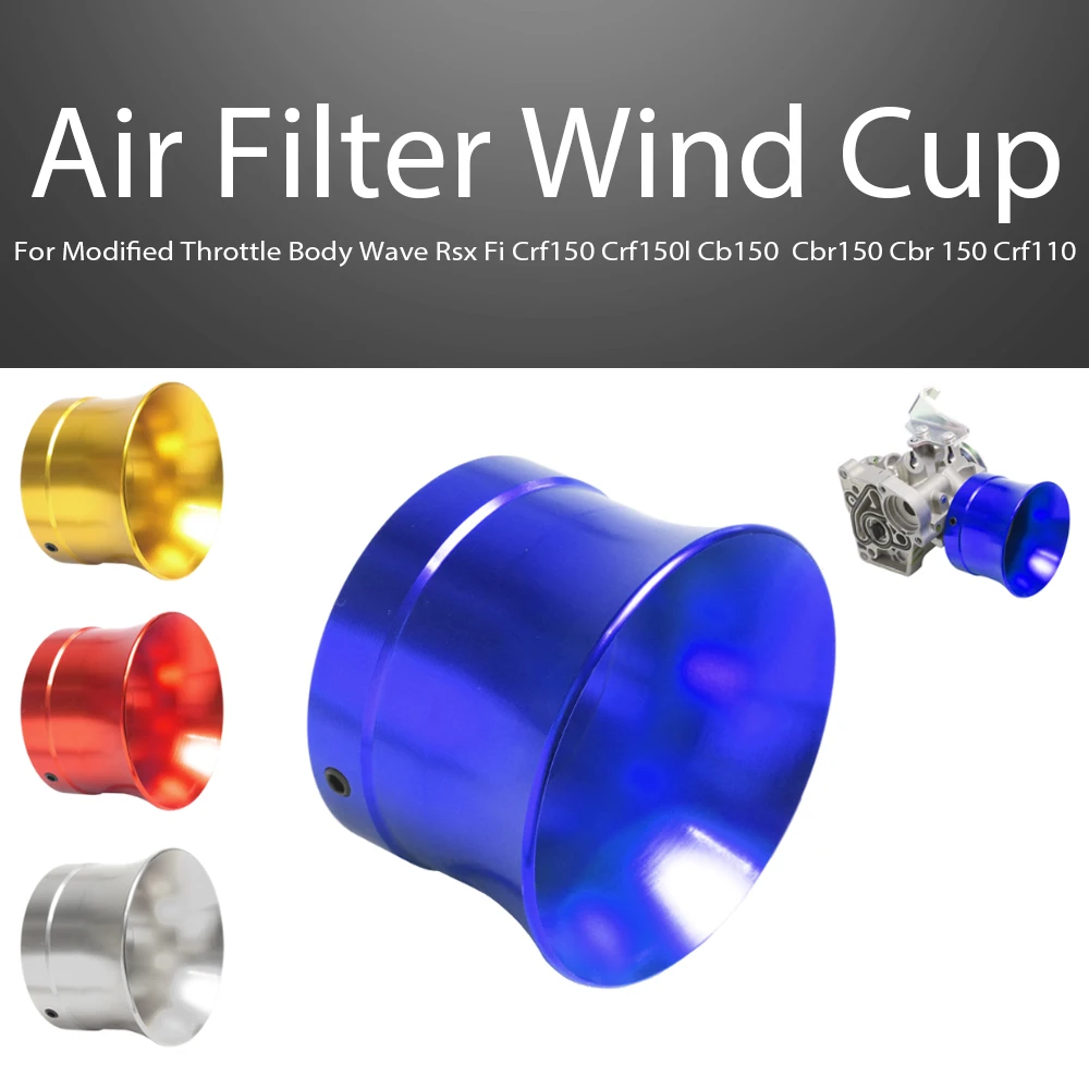 

47mm Air Filter Motorbike Wind Cup Horn Cup For Modified Throttle Body Wave Rsx Fi Crf150 Crf150l Cb150 Cbr150 Cbr 150 Crf110