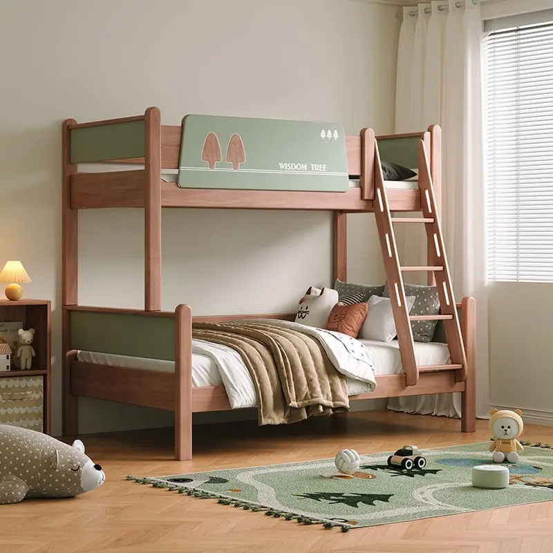 upper and lower beds High and low Small apartment household bunk  Mother and child beds Simple and modern