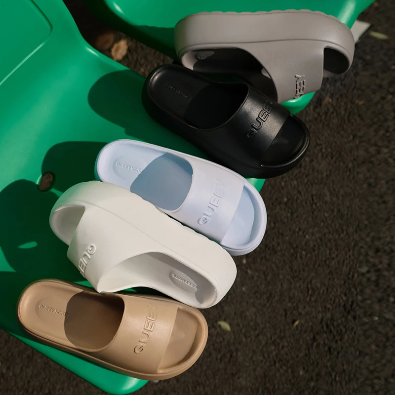 Stylish Women Slippers 6cm Thick Sole Pressure Distribution Soft Bouncy Comfort Beach Sandals Anti Slip Lightweight Shoes image 2