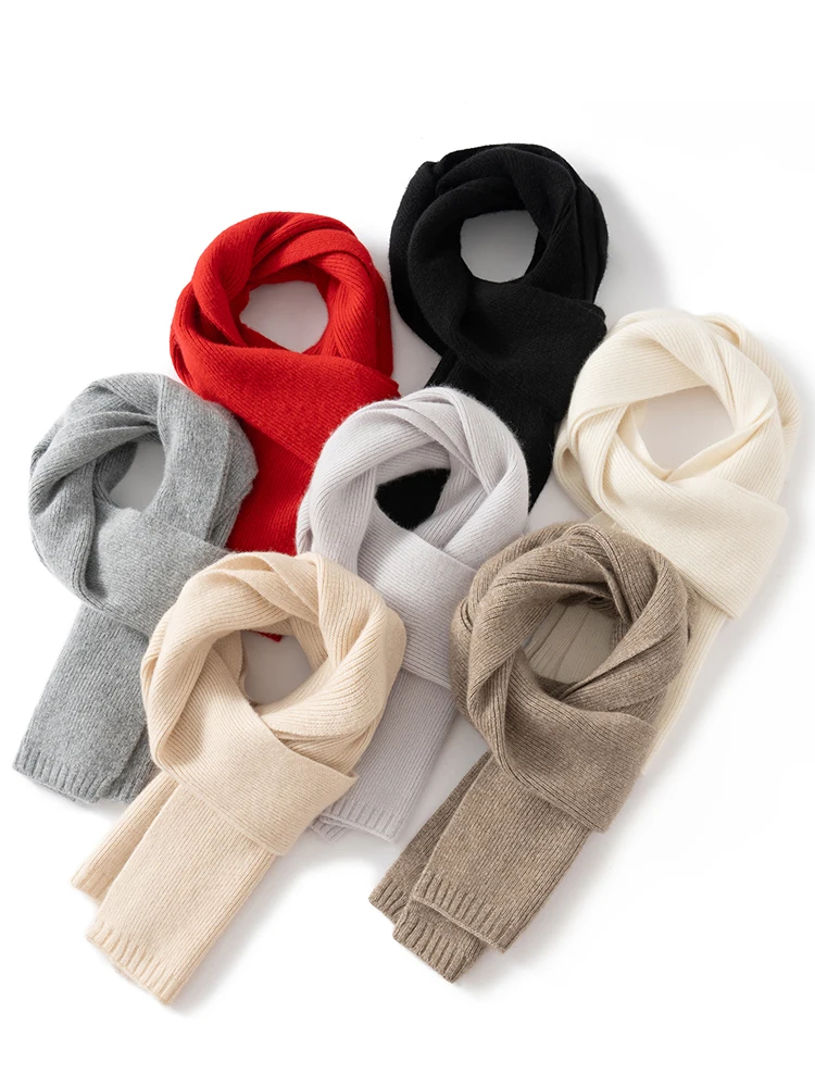 TLOML 新しい女性の 100% カシミヤスカーフベーシックシンプルなスタイルのスカーフ秋冬ソフト暖かいカシミヤニット快適なファッショントップス